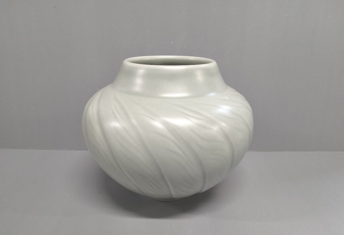 Jean Girel - Vase en céramique céladon-photo-1