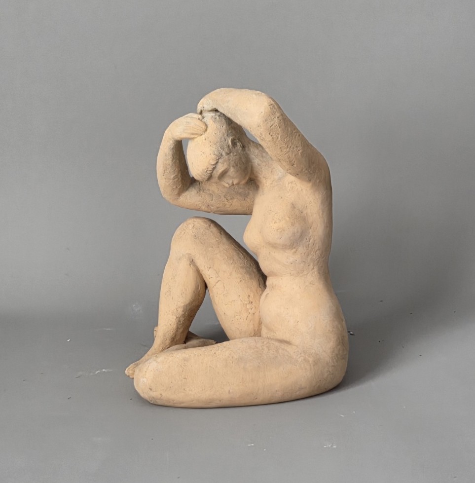 Gabriel Coquelin - "woman" Patinated Terracotta Sculpture