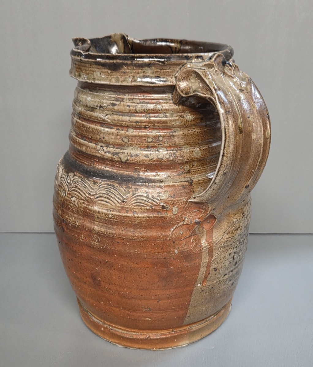 Michel Gardelle - Grand pichet en grès cuisson bois. Années 70