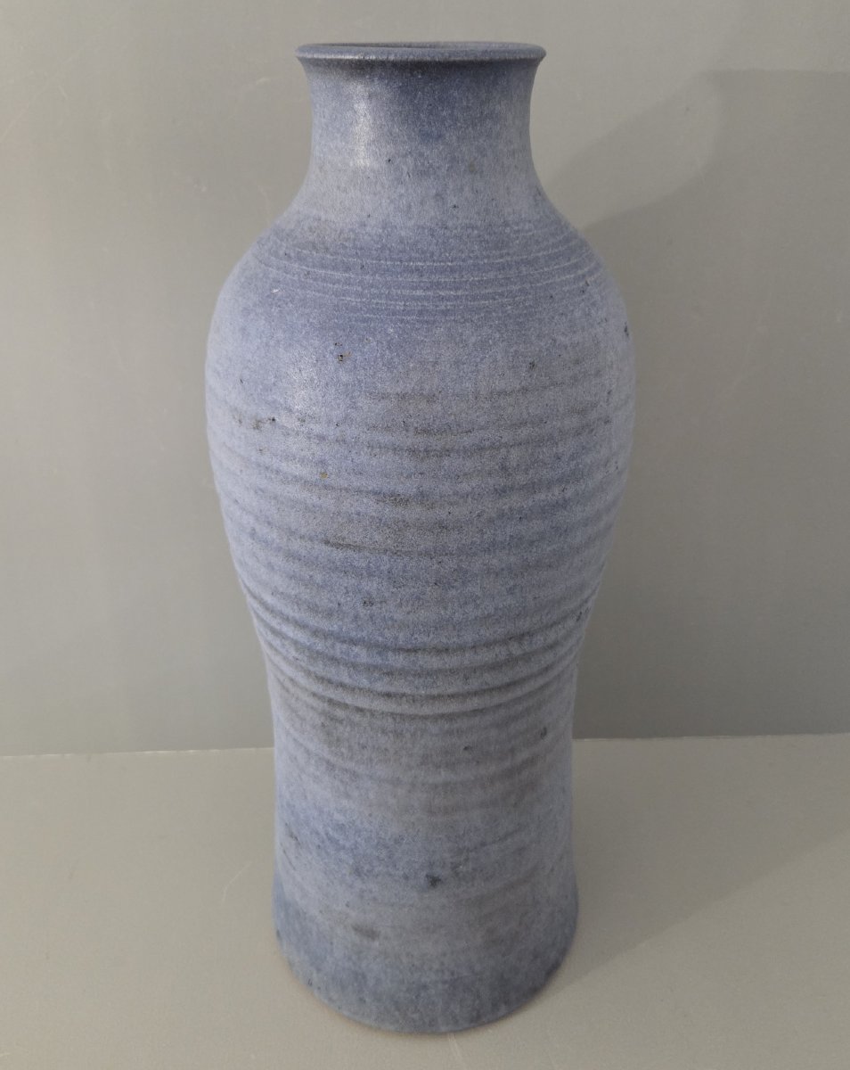 Claude et Cécile Delhaye - Important pied de lampe en céramique-photo-4