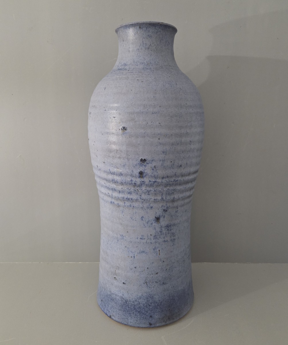 Claude et Cécile Delhaye - Important pied de lampe en céramique