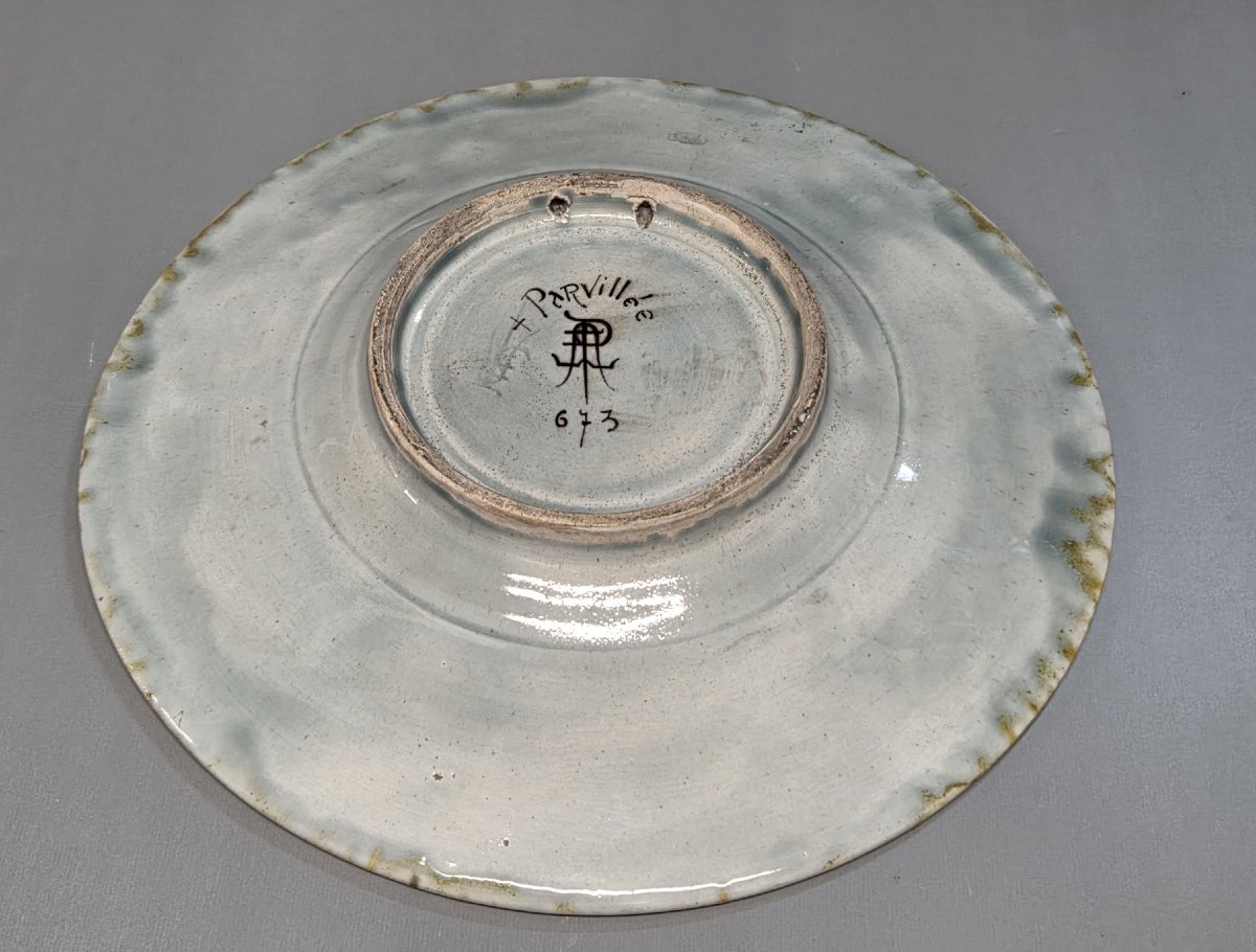 Léon Parvillée - Wall Ceramic Circa 1860-80-photo-4
