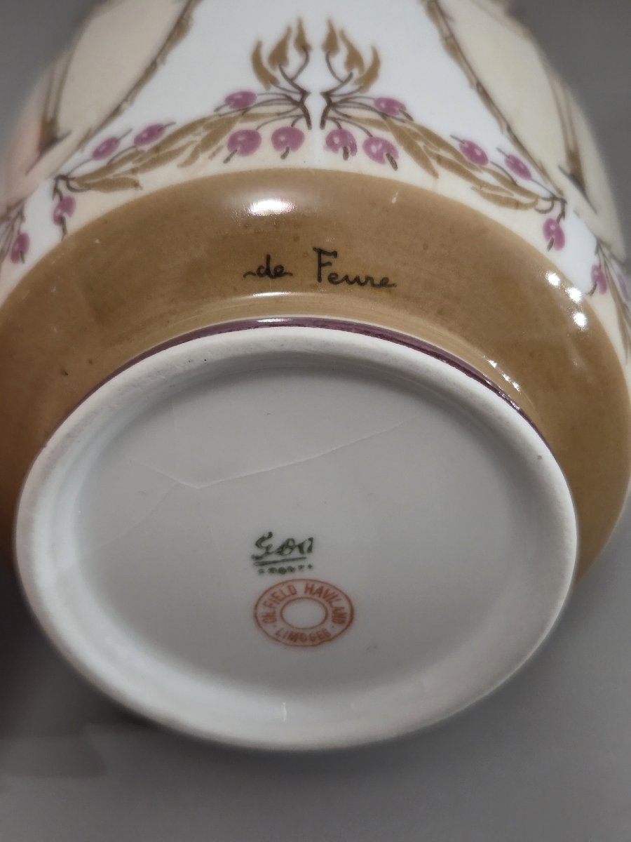 Georges de Feure - Vase art nouveau en céramique 1900-photo-4