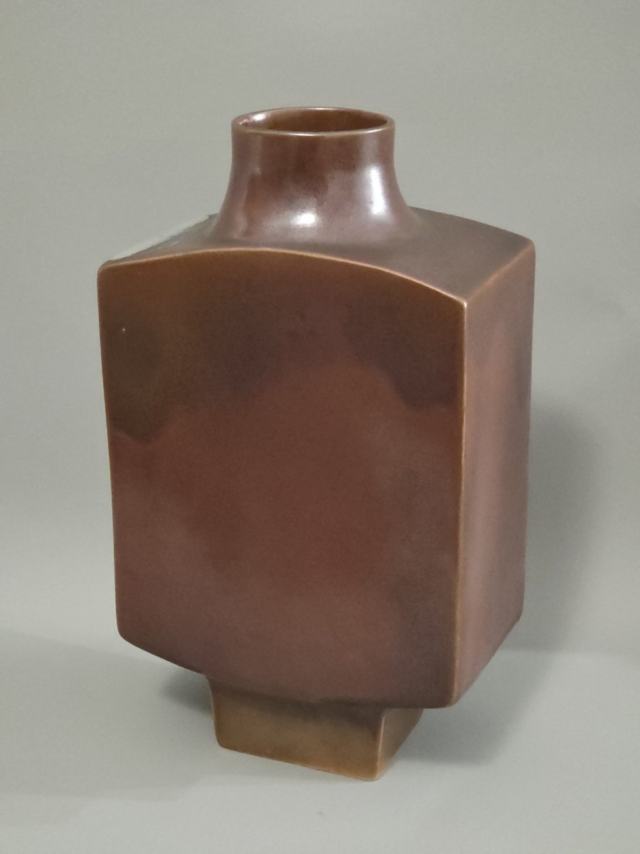 Jacqueline Orr - Grand vase quadrangulaire en céramique-photo-2