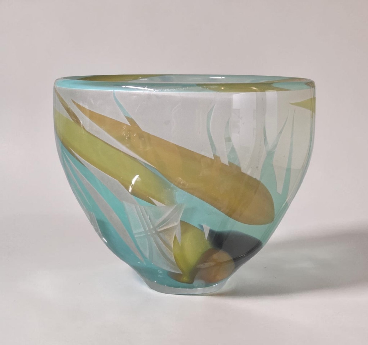 Gisèle Et Régis Fievet - Blown Glass Bowl-photo-2