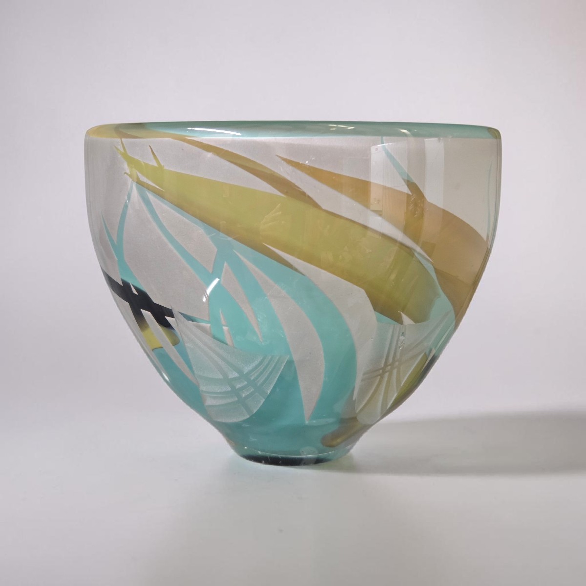 Gisèle Et Régis Fievet - Blown Glass Bowl