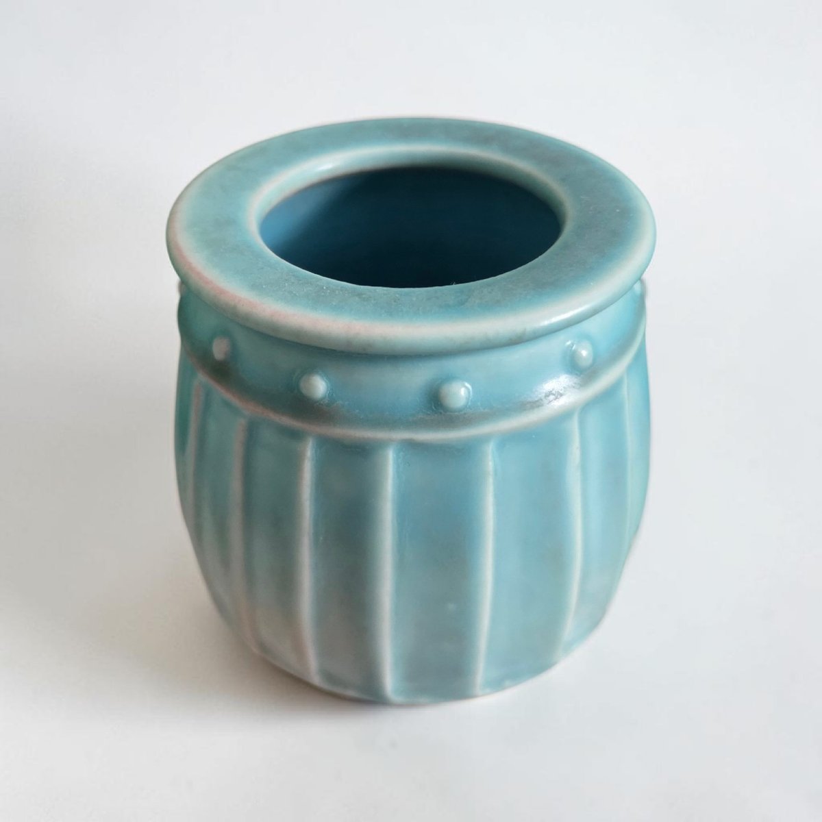 Patrick Pernel - Porcelain Vase With Copper Celadon Glaze-photo-2