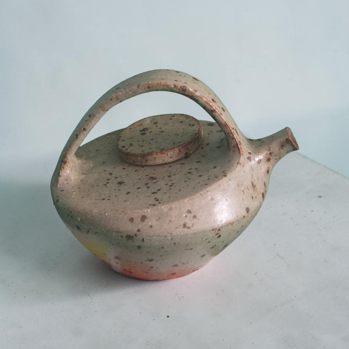 Solorzano, Stoneware From St Pée Sur Nivelle - Modernist Ceramic Teapot-photo-2