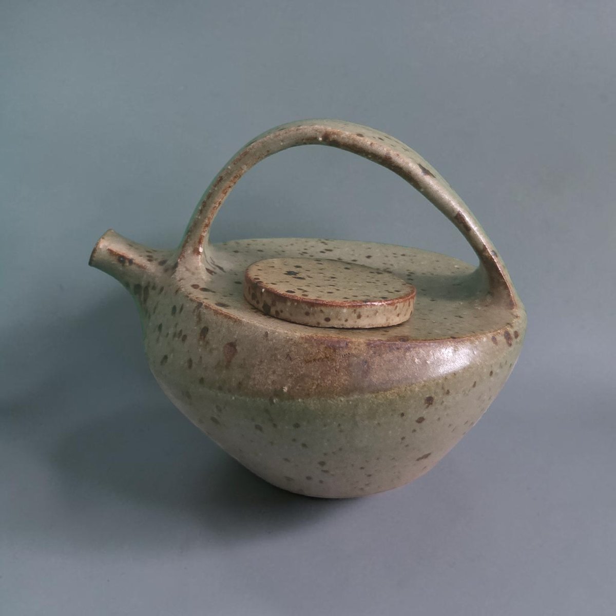 Solorzano, Stoneware From St Pée Sur Nivelle - Modernist Ceramic Teapot-photo-4