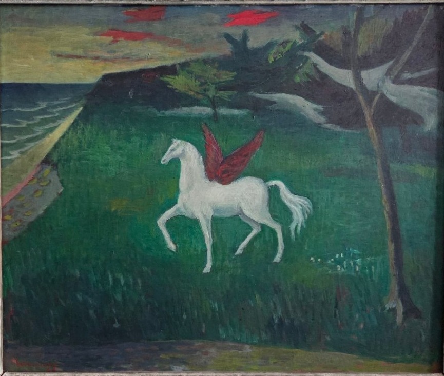 Charles Betremieux (1919–1997) - Pegasus, Oil On Panel