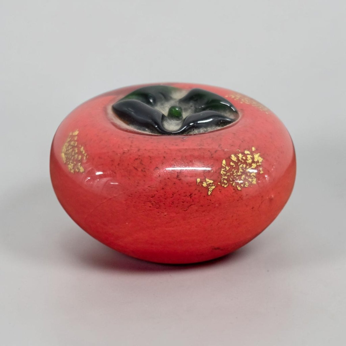 Stylized Persimmon Or Tomato Fruit Made Of Blown Glass, Circa 1930