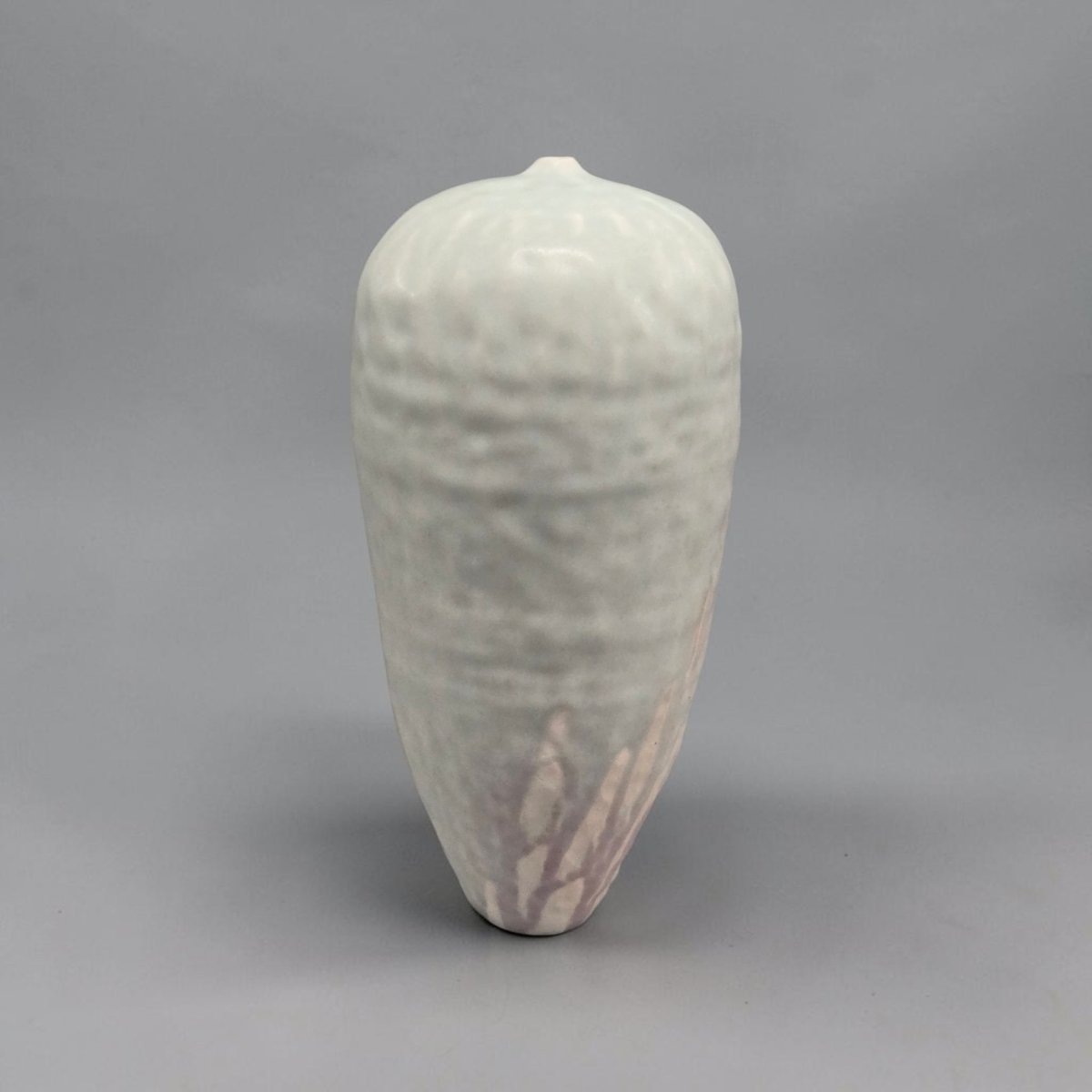 Xavier Duroselle - Large Hand-modeled Porcelain Piece With A Celadon Glaze