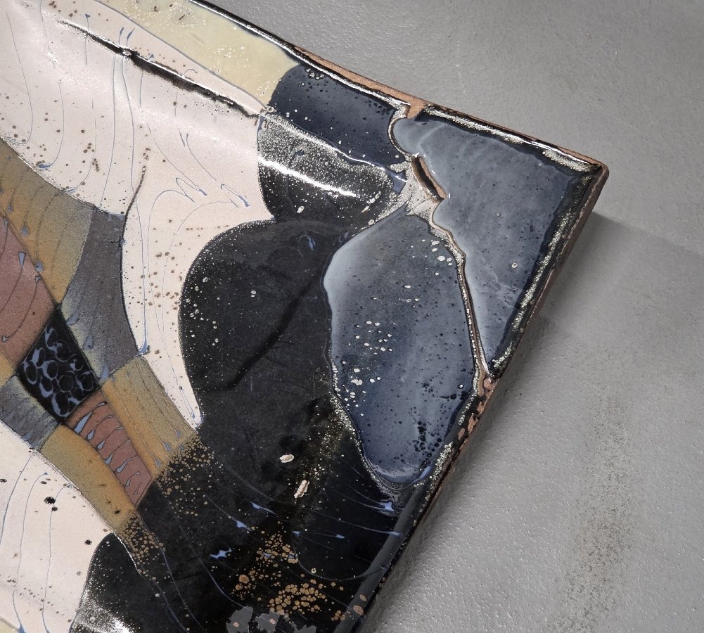 Patrick Rollet - Important plat mural en céramique-photo-3
