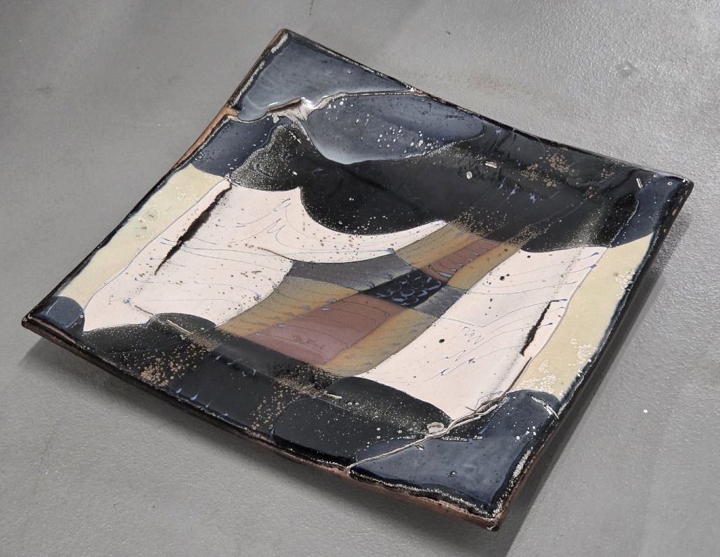 Patrick Rollet - Important plat mural en céramique-photo-4