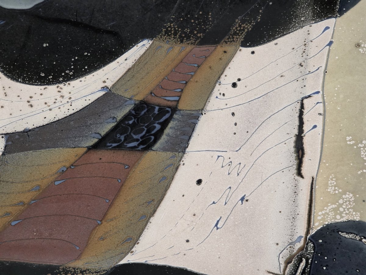 Patrick Rollet - Important plat mural en céramique-photo-2