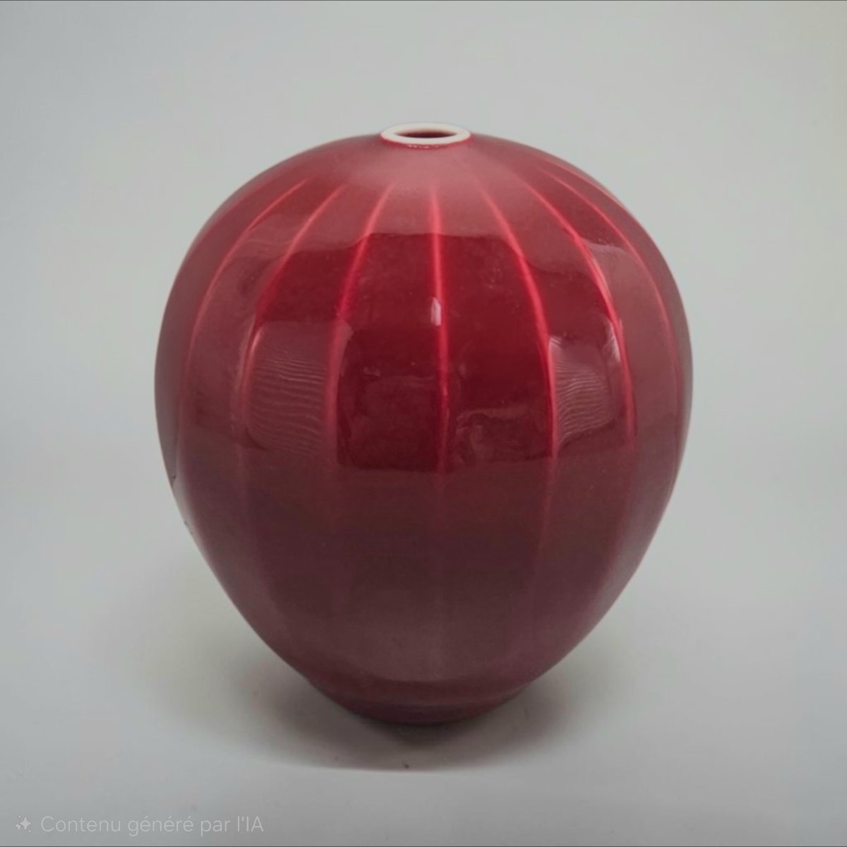 Xavier Duroselle - Red Copper Porcelain Vase