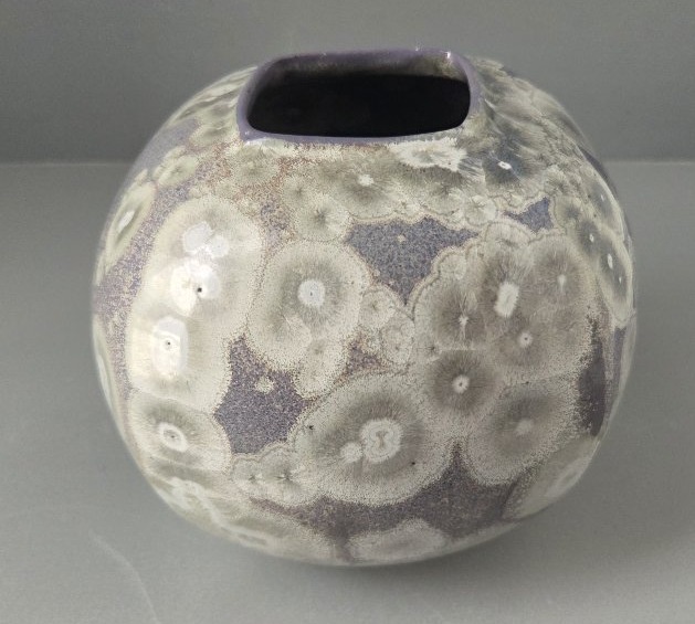 Alain Fichot - Ceramic Vase With A Crystalline Finish-photo-4