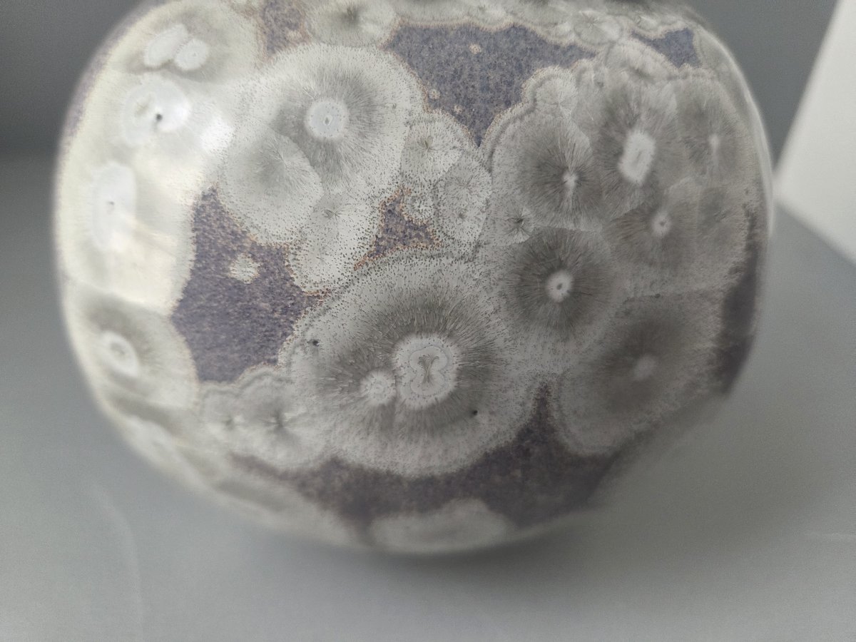 Alain Fichot - Ceramic Vase With A Crystalline Finish-photo-1