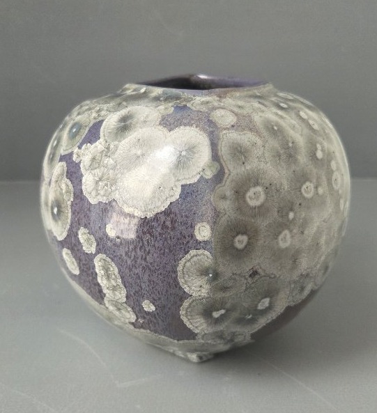 Alain Fichot - Ceramic Vase With A Crystalline Finish-photo-3