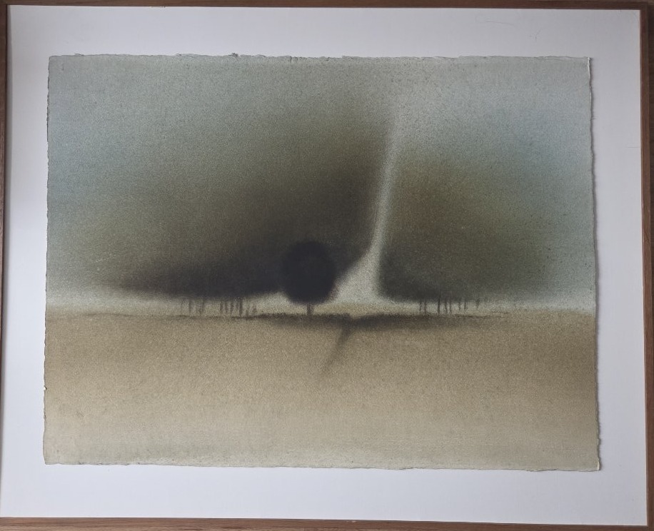 Michel Lucotte - Landscape, Ink Wash-photo-2