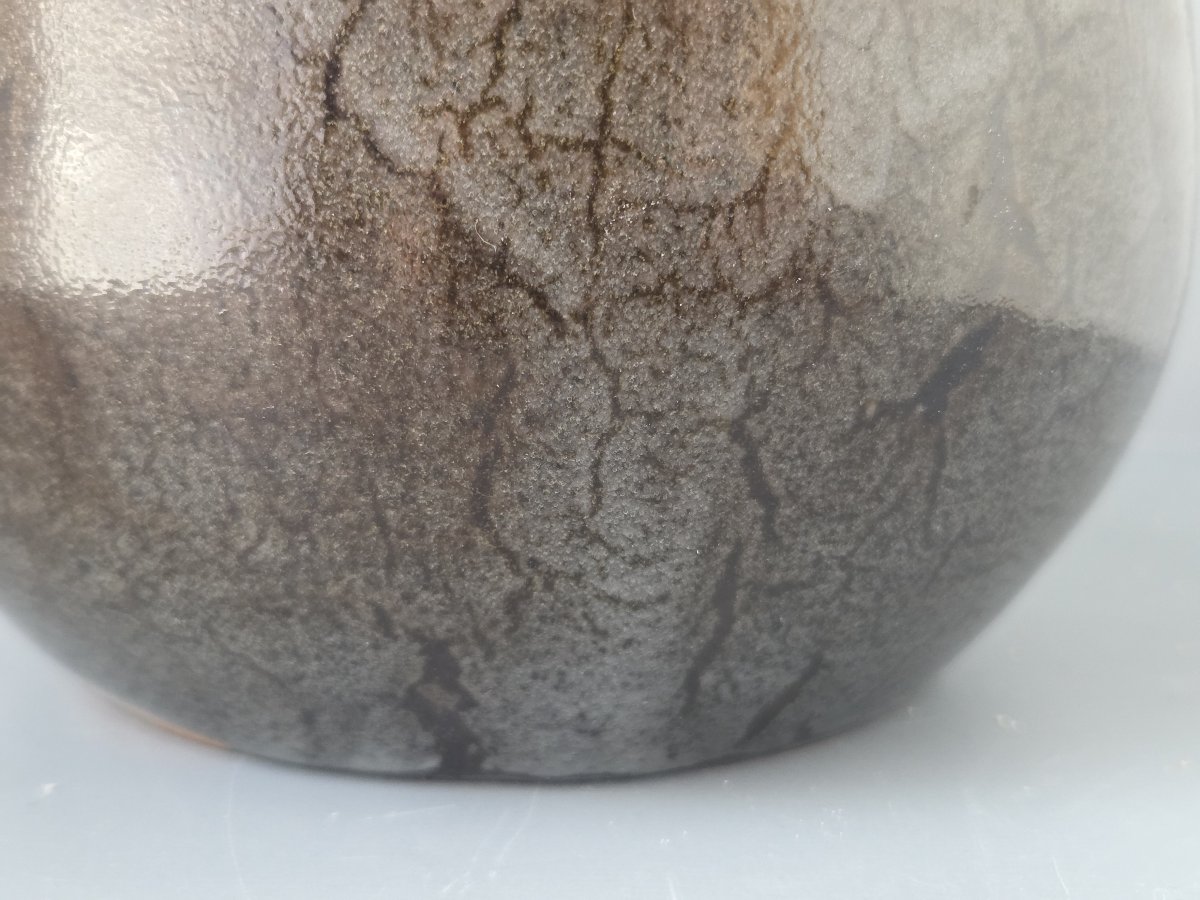 Auguste Delaherche - Stoneware Vase With A Hare-fur Cover. Circa 1920-photo-4