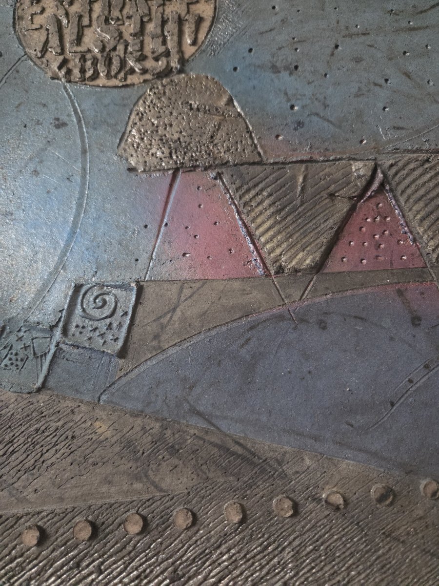 Agnès Coupey - "cosmogram" Ceramic Wall Plaque-photo-3