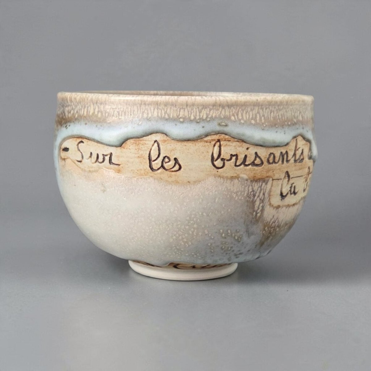 Charles Hair - Bol haïku en porcelaine à couverte en superpositions d'émaux