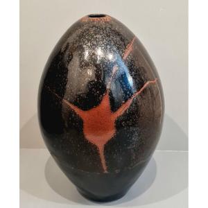 Daniel De Montmollin - Enameled Stoneware Vase