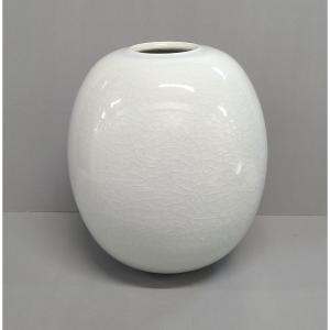 Stanislas Jeangeorges - Grand vase en céramique clair de lune. Années 80