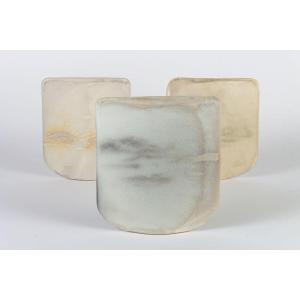Val Barry - 3 vases "paysage" en céramique. Vers 1970-80