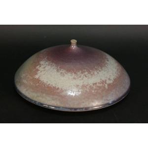 Paul Badié - Large vase en grès émaillé parme. Années 70