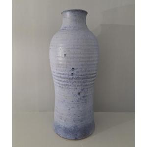 Claude et Cécile Delhaye - Important pied de lampe en céramique