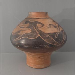 Jean Paulet - Vase en céramique à décor dansant
