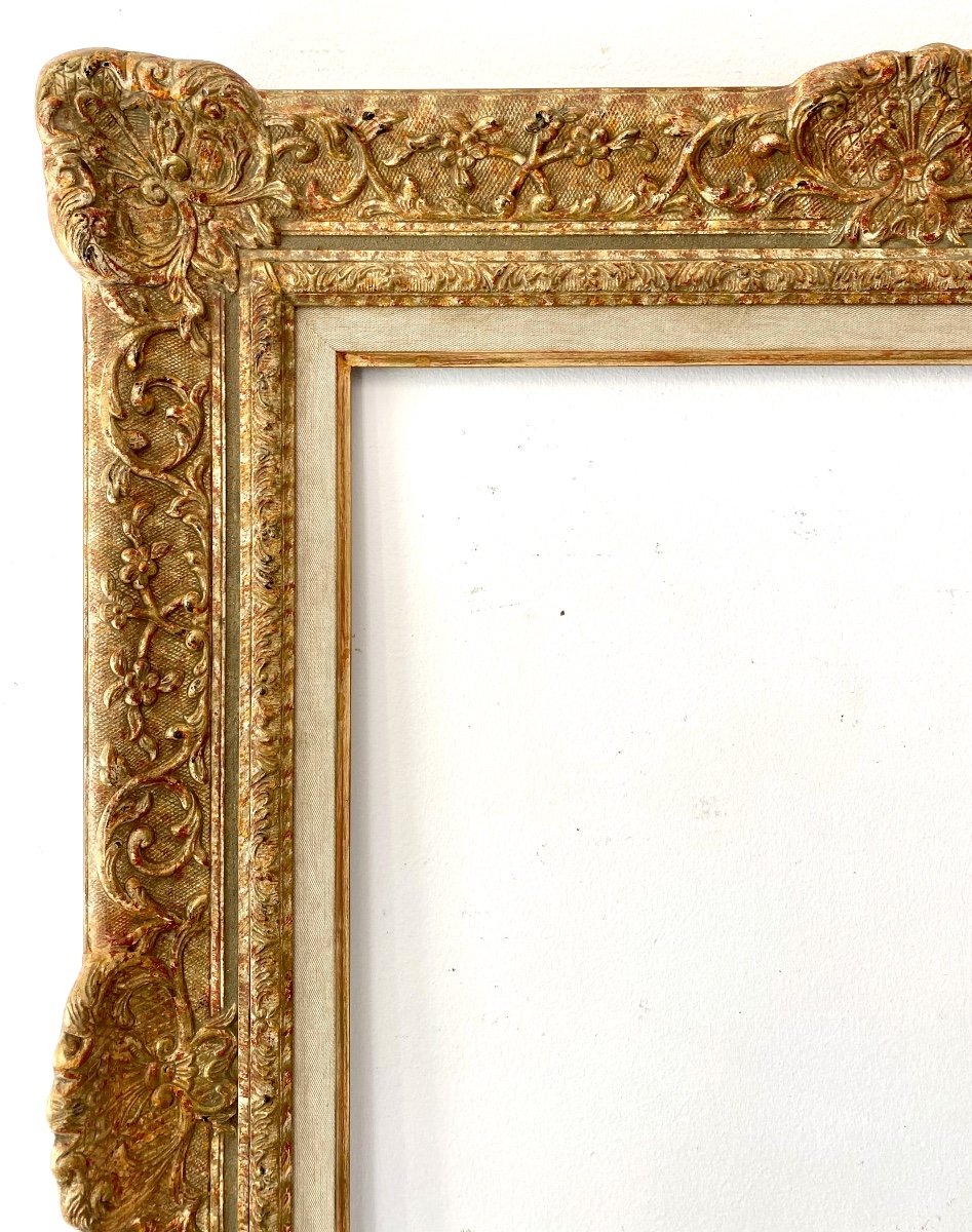 Cadre De Style Louis XIV - 66,00 X 51,00 - Ref - 1687-photo-2