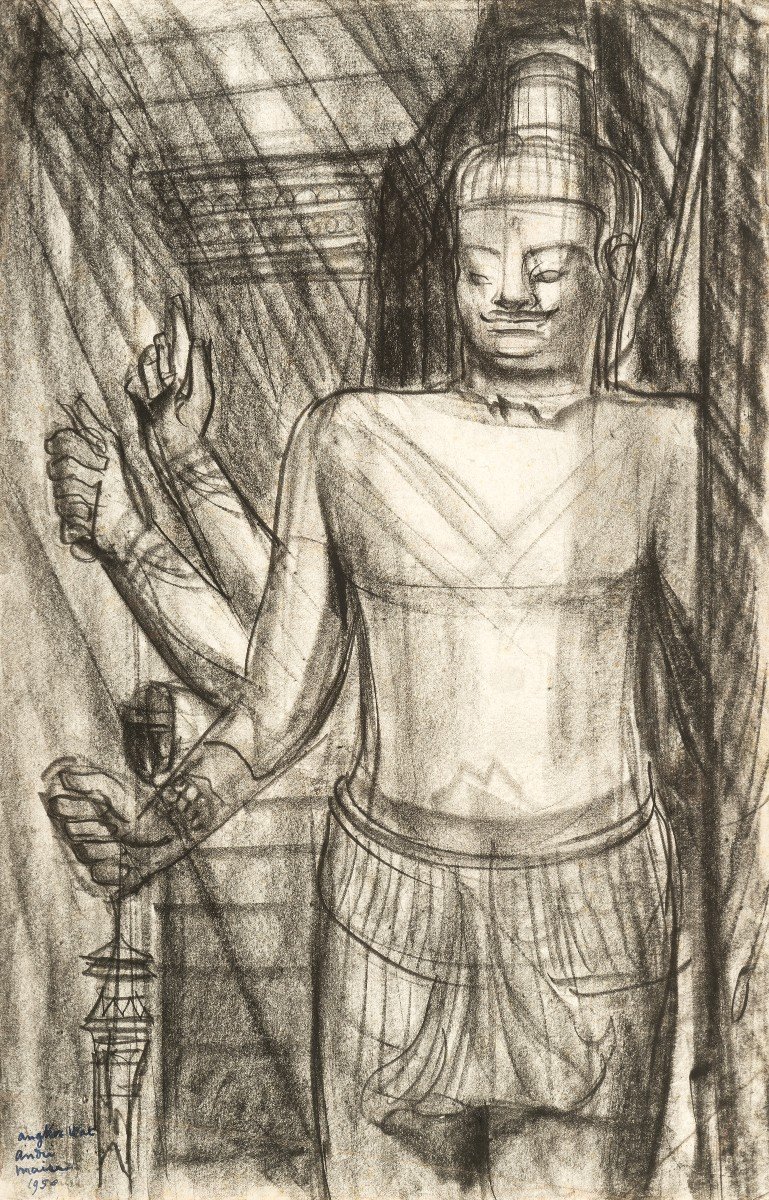 André Maire, Cambodia, Angkor Wat, Great Buddha, 1950