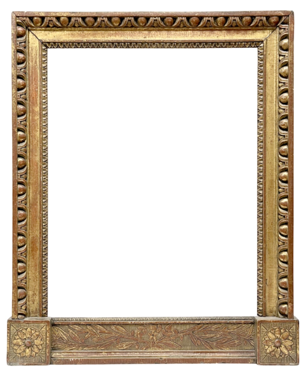 Cadre XIXe à embase ornée — 63.2 x 50.2 cm — Ref. 2458