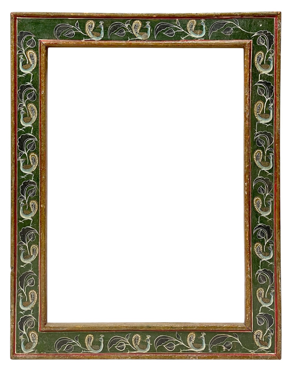 Frame With Peacock Frieze Decoration — 50.4 X 34.9 Cm — Ref. Pc0032m1