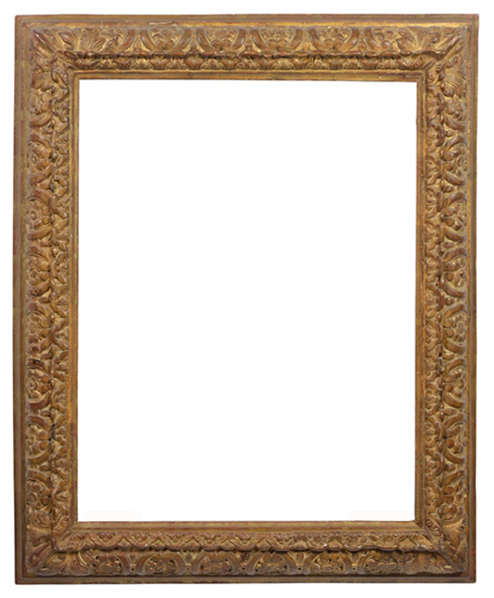 Louis XIII Frame With Heliotropes From The 18th Century — 73.4 X 54.4 Cm — Ref. Pc0034m1