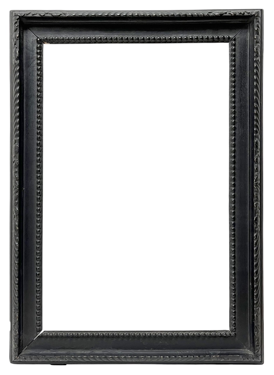 Cadre en bois sculpté noirci XIXe — 42,5 x 27,7 cm — Ref. PC0070M1