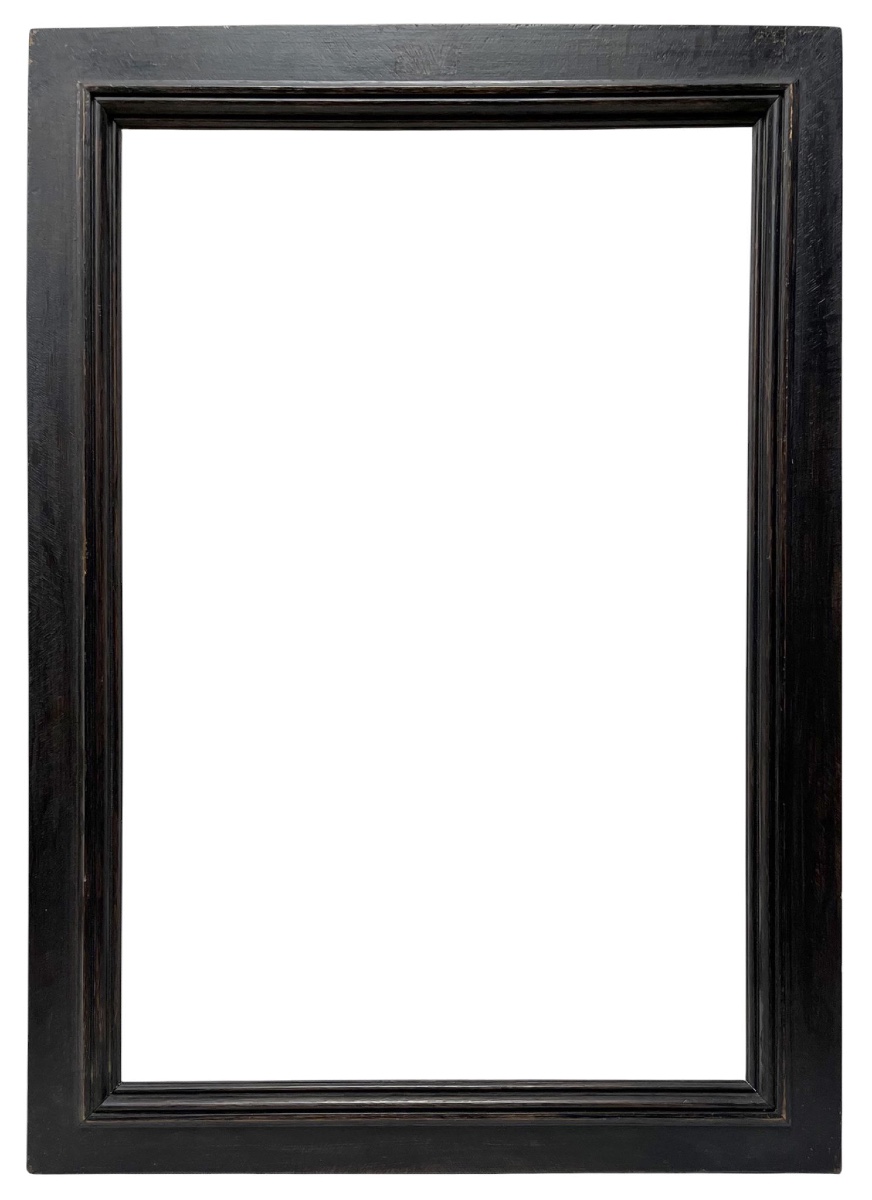 Blackened Wood Frame, 17th Century — 64.5 X 42 Cm — Ref. Pc0078m1