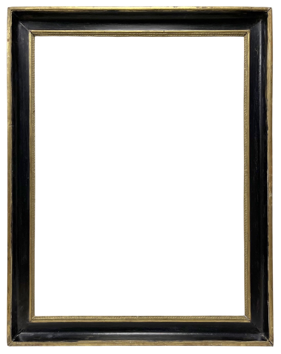 Cadre noir & or XIXe — 81,5 x 61 cm — Ref. PC0102M1 (paire PC0103M1)
