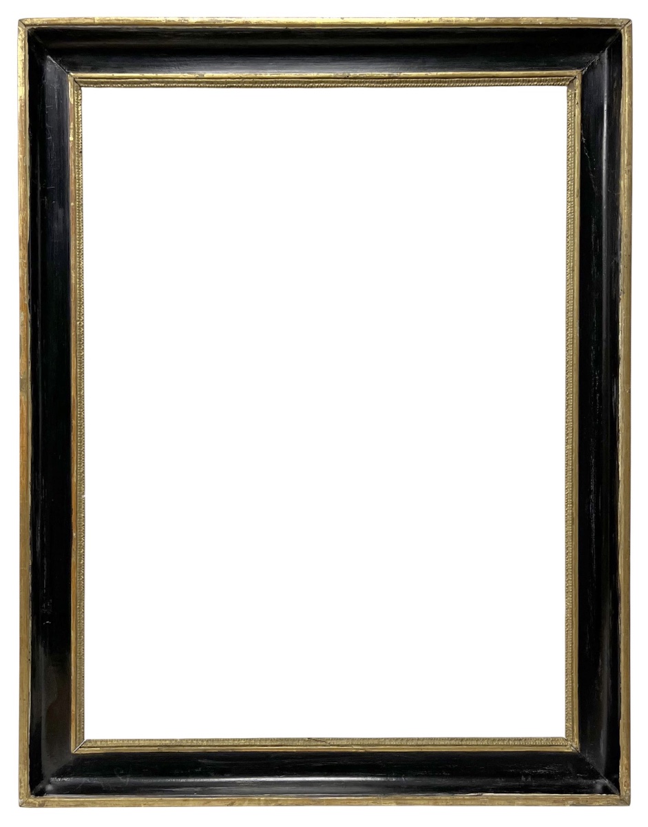 Cadre noir & or XIXe — 81,5 x 61 cm — Ref. PC0103M1  (Paire PC0102M1)