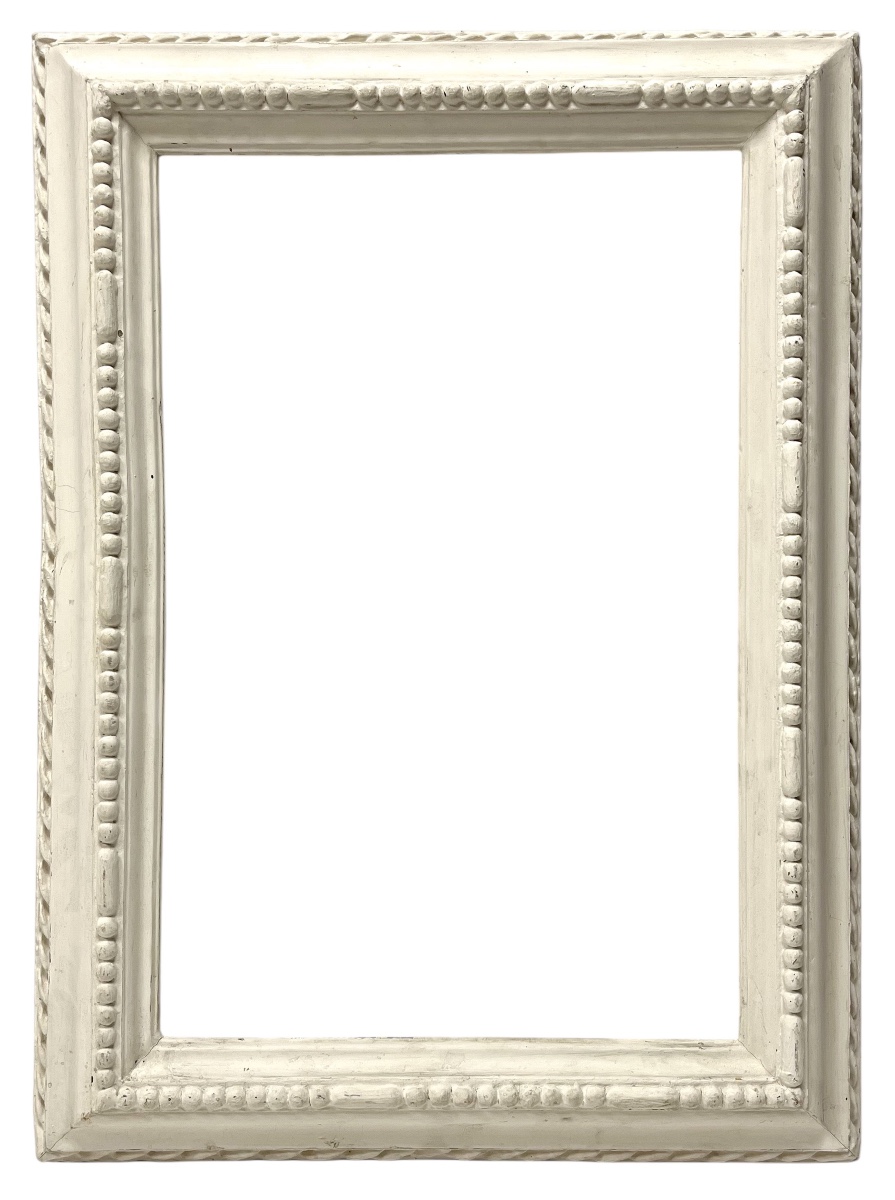 Cadre à profil renversé blanchi XVIIe — 47,6 x 30,1 cm — PC0127M1