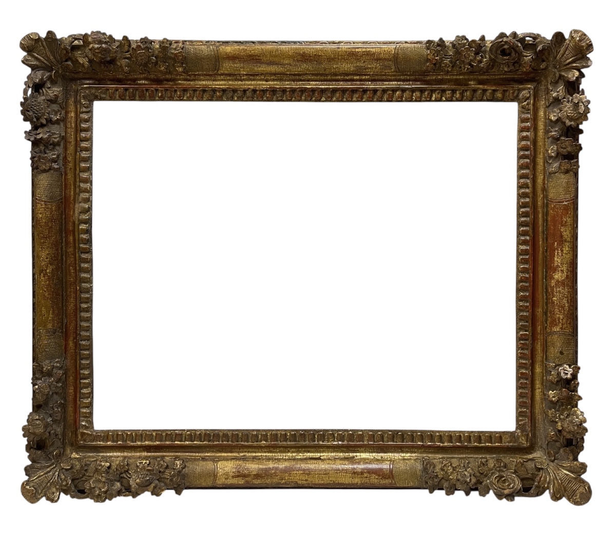 Cadre à coins fleuris d'époque Louis XIV — 57,5 x 73,5 cm — Réf. PC0392M2