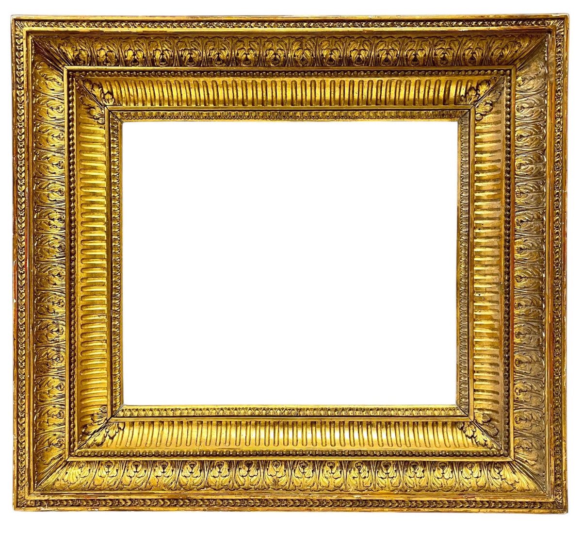 Early 19th Century Double-groove Frame - 37 X 42 Cm - Ref. Pc0535m2