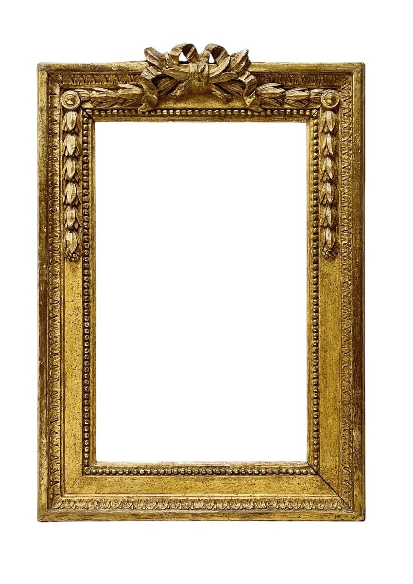 Period Louis XVI Frame With Pediment — 39 X 25 Cm — Ref. Pc1020m2