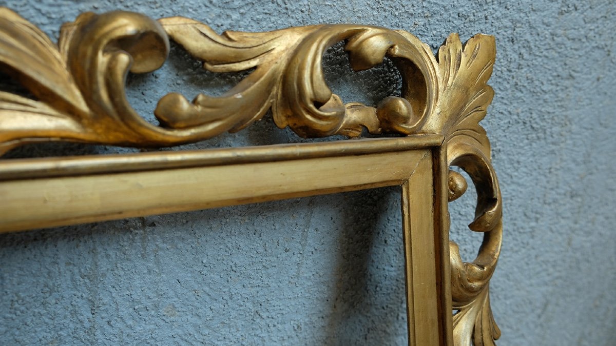 Modern Frame In Carved Wood -66.5 X 50 Cm- Ref.1111-photo-2
