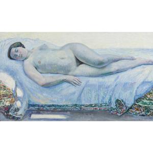 Augustin Carrera, Nude Sleeping On A Sofa