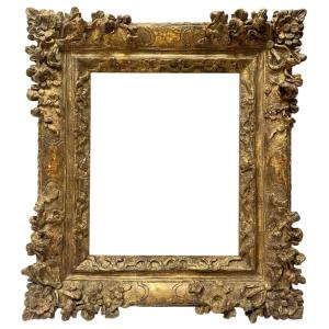 Cadre d'époque Louis XIV 'à coins fleuris' — 35,5 x 28,5 cm — Ref. 2547