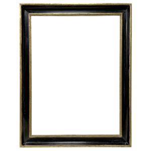 Cadre noir & or XIXe — 81,5 x 61 cm — Ref. PC0103M1  (Paire PC0102M1)